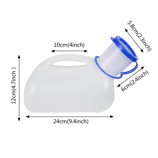 Plastic Urinal Bottle 32 oz/ 1000 ml (2 Pack)