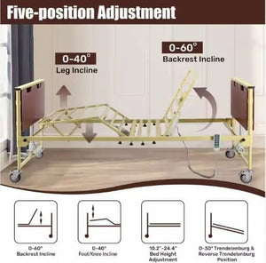 Full Electric Hospital Bed for Home Use 80" L x 36" W (Without Mattress)