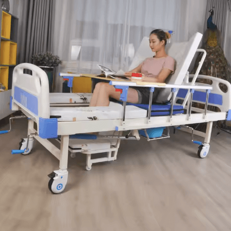 3 Crank Hospital Bed with Toilet