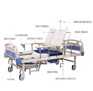 3 Crank Hospital Bed with Toilet