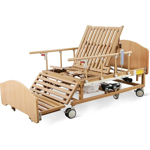 Wood Hospital Bed with Toilet