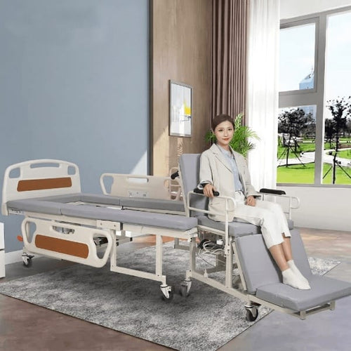Electric Hospital Wheelchair Bed with Toilet