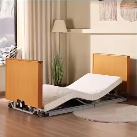 Electric hospital-style care bed for assisted living and long-term patient support