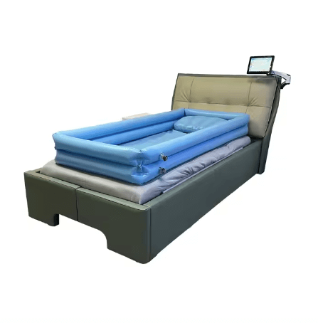 Nursing Bed with bathing and Automated Sewage Discharge for Incontinent