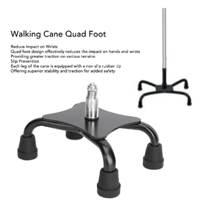 Four Point Cane Tip Walking Cane Quad Foot Stainless Steel