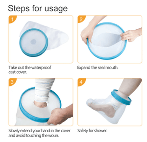 Adult Foot Cast Covers for Shower Waterproof Shower Bandage and Cast Protector