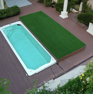 8M Fiberglass Rectangular Freestanding Swimming Spa