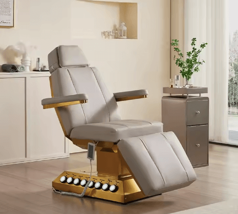 Gold Salon Furniture Beauty Bed Massage Table