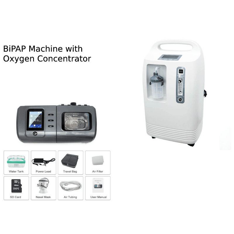 BiPAP Machine with 5L Medical Grade Oxygen Concentrator