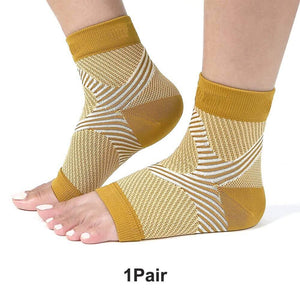 Ankle Brace Compression Sleeve - Relieves Achilles Tendonitis, Joint Pain. Plantar Fasciitis Sock with Foot Arch Support Reduces Swelling & Heel Spur Pain. Injury Recovery for Sports