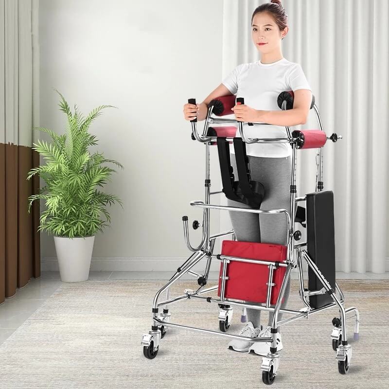 Adult Walker Elderly Rehabilitation Training for Stroke Hemiplegia Equipment Assist Lower Limb Walking Thicken Standing Frame