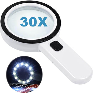 Magnifying Glass with 12 LED Lights 30X